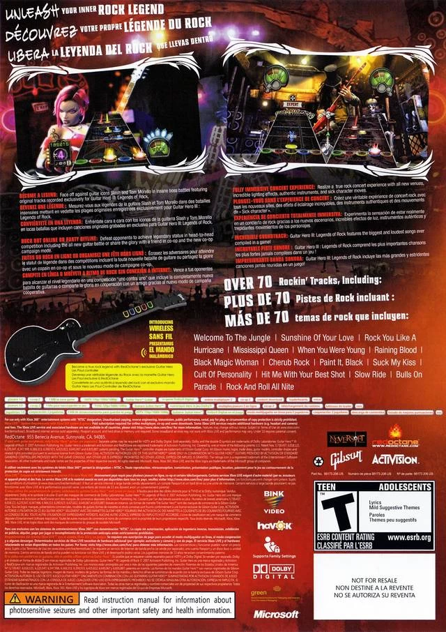 Capa do jogo Guitar Hero III: Legends of Rock