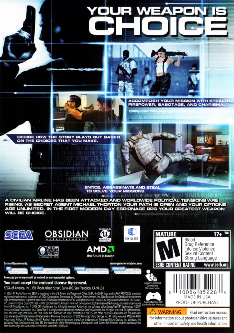 Capa do jogo Alpha Protocol