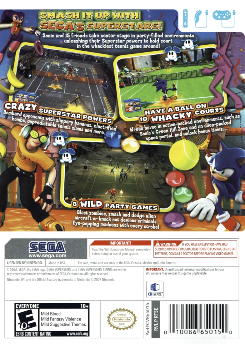 Capa do jogo Sega Superstars Tennis