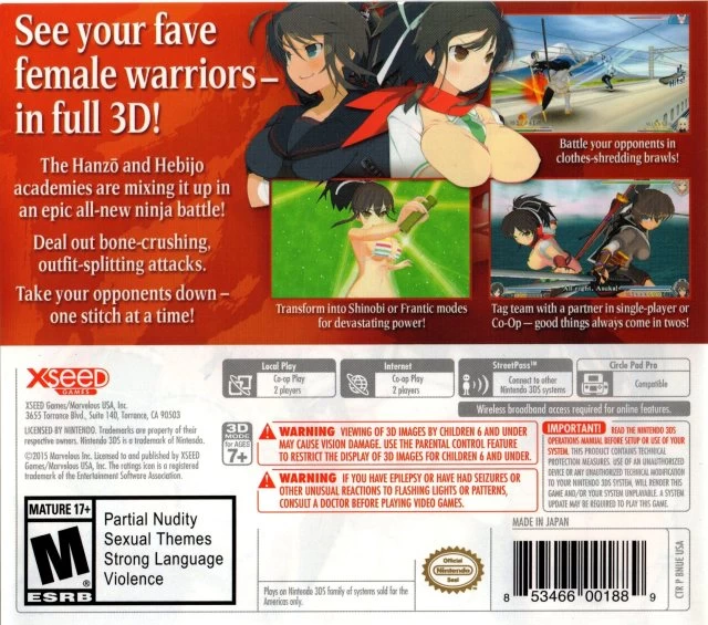 Capa do jogo Senran Kagura 2: Deep Crimson