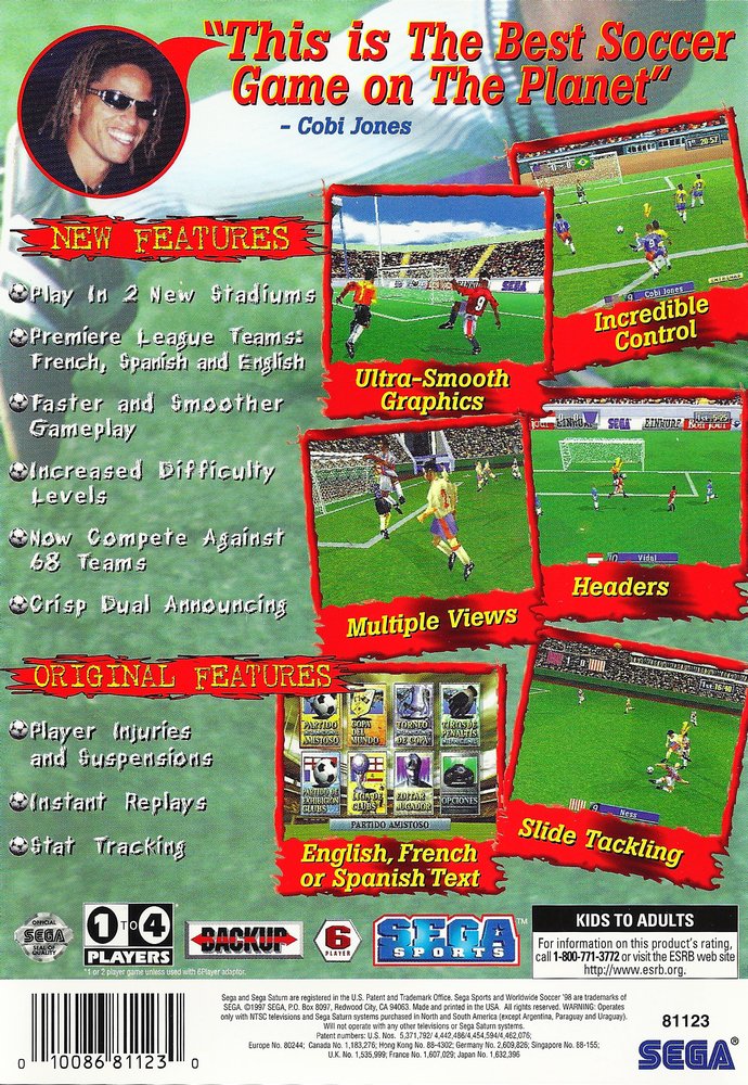 Sega Worldwide Soccer 98 cover