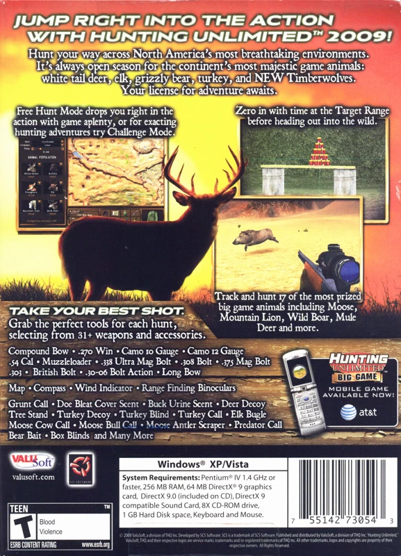 Capa do jogo Hunting Unlimited 2009