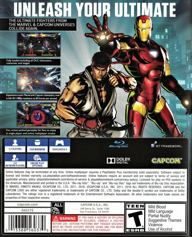 Capa do jogo Ultimate Marvel vs. Capcom 3