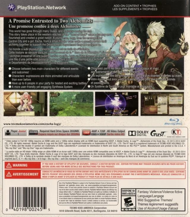 Capa do jogo Atelier Escha & Logy: Alchemists of the Dusk Sky