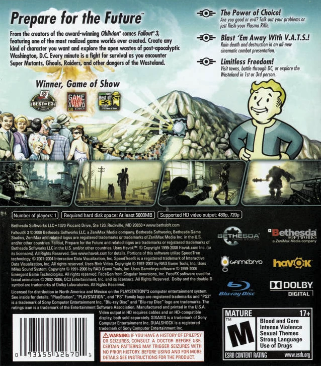 Capa do jogo Fallout 3