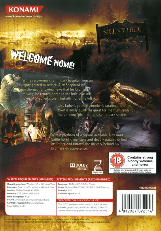 Capa do jogo Silent Hill: Homecoming