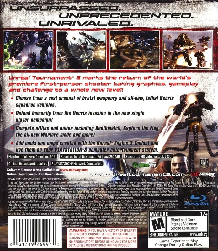 Capa do jogo Unreal Tournament III