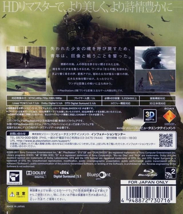 Capa do jogo Shadow of the Colossus