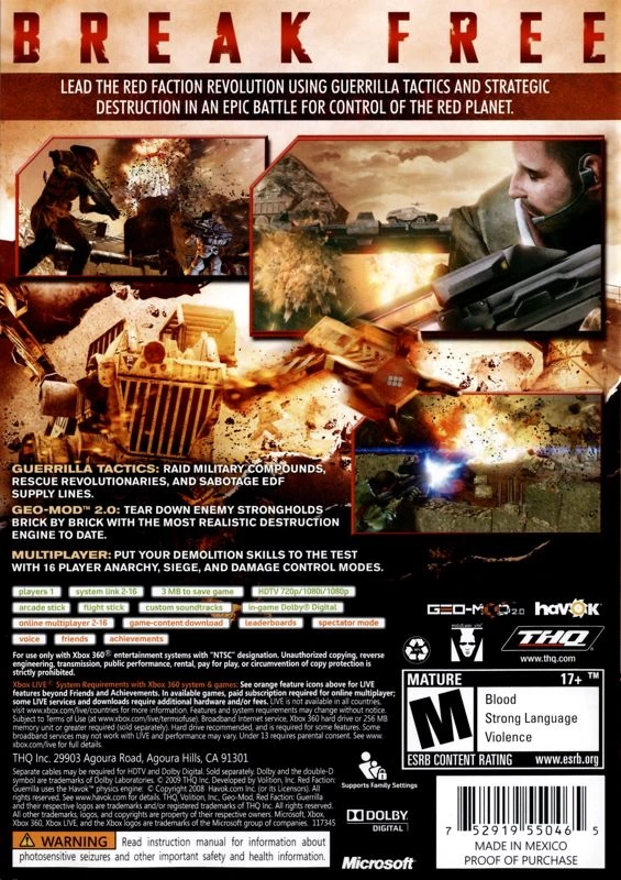 Capa do jogo Red Faction: Guerrilla