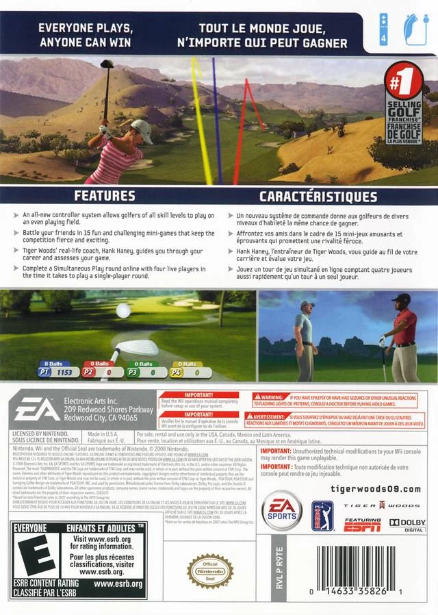 Capa do jogo Tiger Woods PGA Tour 09: All Play