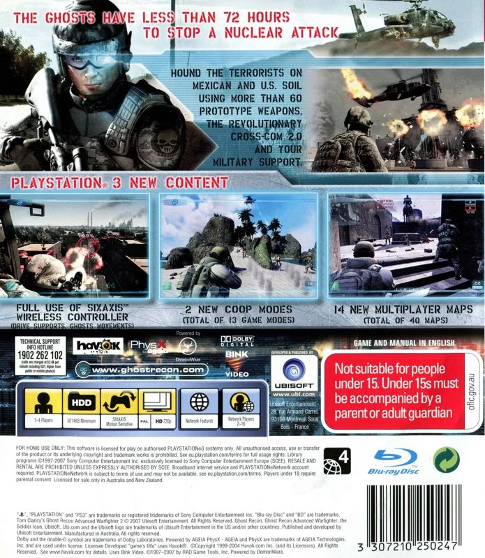 Capa do jogo Tom Clancys Ghost Recon: Advanced Warfighter 2