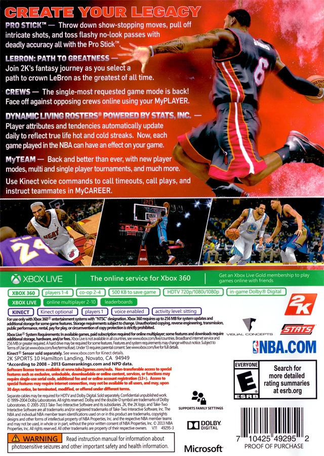 Capa do jogo NBA 2K14