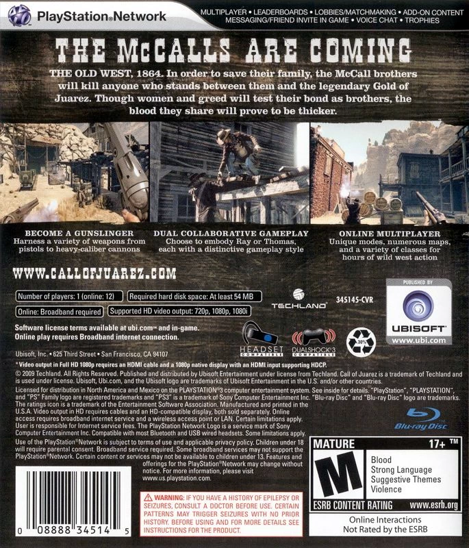 Call of Juarez: Bound in Blood cover