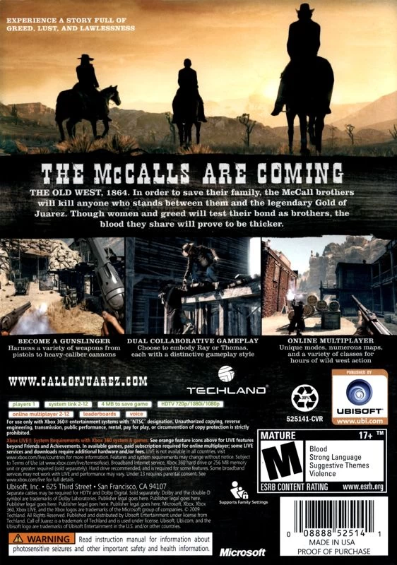 Capa do jogo Call of Juarez: Bound in Blood