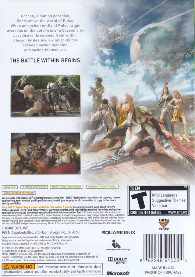 Capa do jogo Final Fantasy XIII