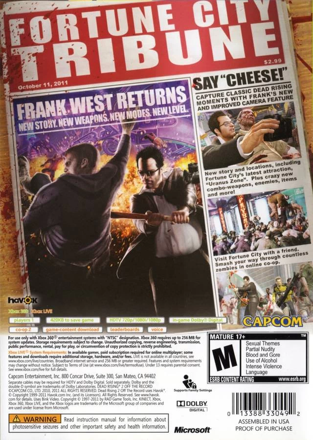 Dead Rising 2: Off the Record cover