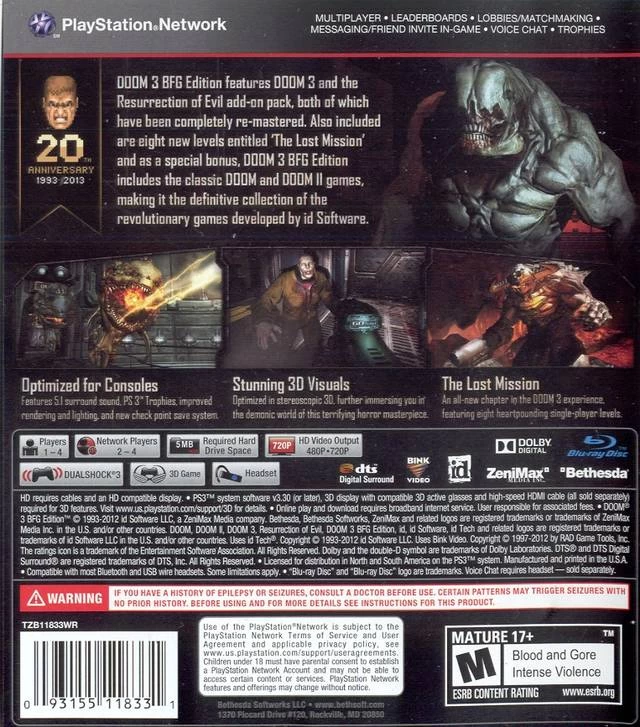 Capa do jogo Doom 3: BFG Edition