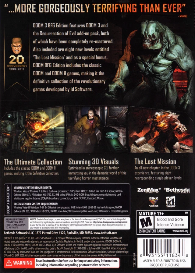 Capa do jogo Doom 3: BFG Edition