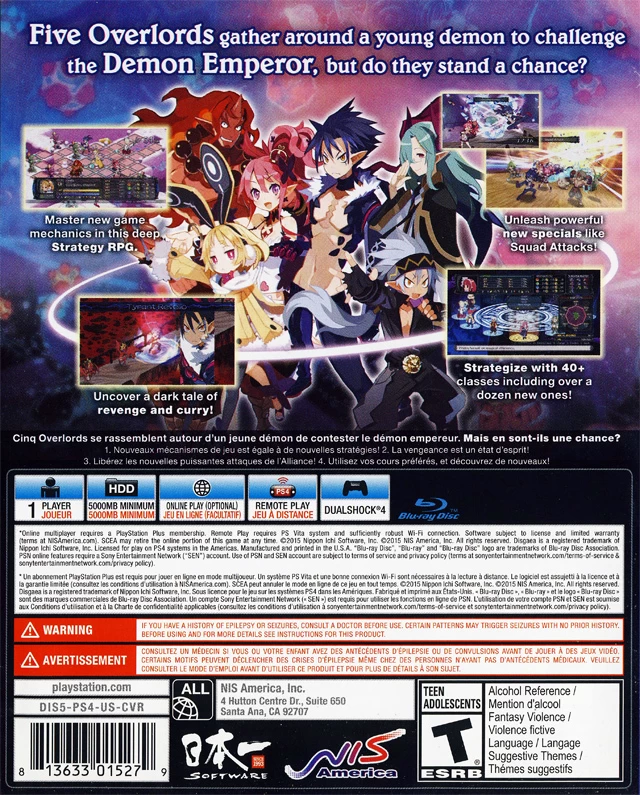 Capa do jogo Disgaea 5: Alliance of Vengeance