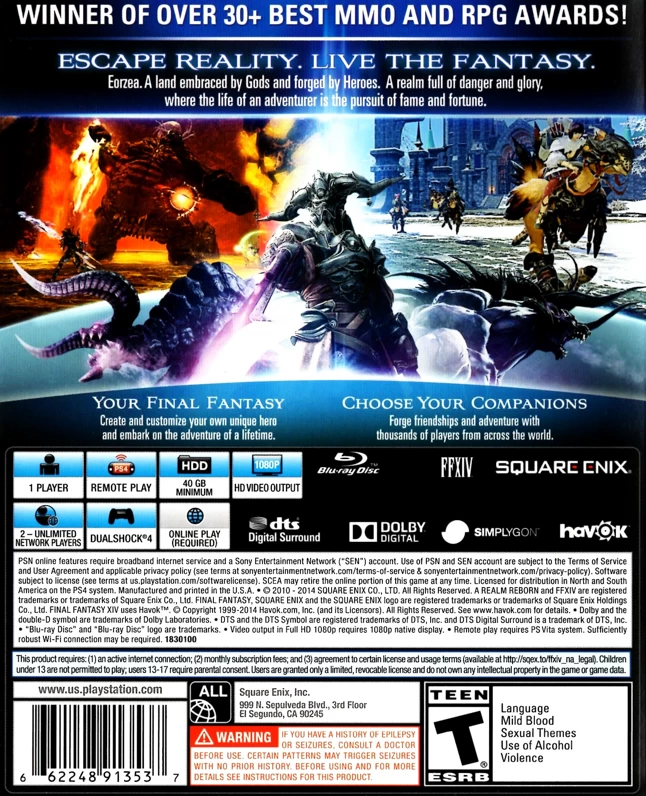 Final Fantasy XIV Online: A Realm Reborn cover