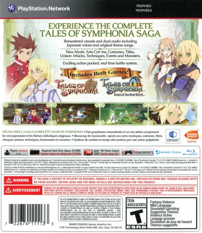 Tales of Symphonia Chronicles cover