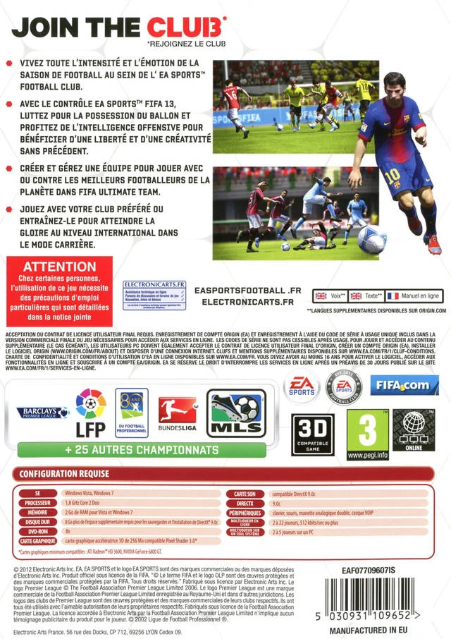 FIFA Soccer 13 cover