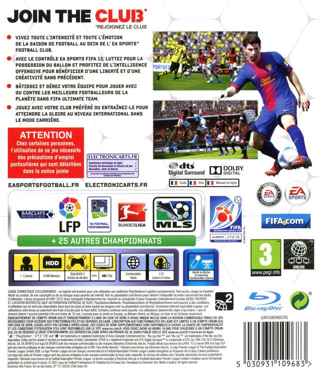 FIFA Soccer 13 cover