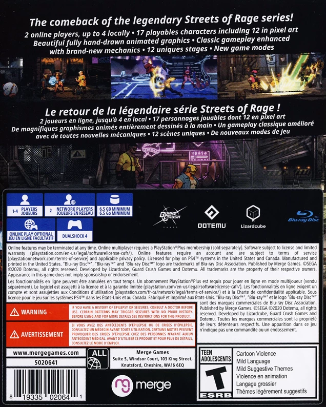 Capa do jogo Streets of Rage 4