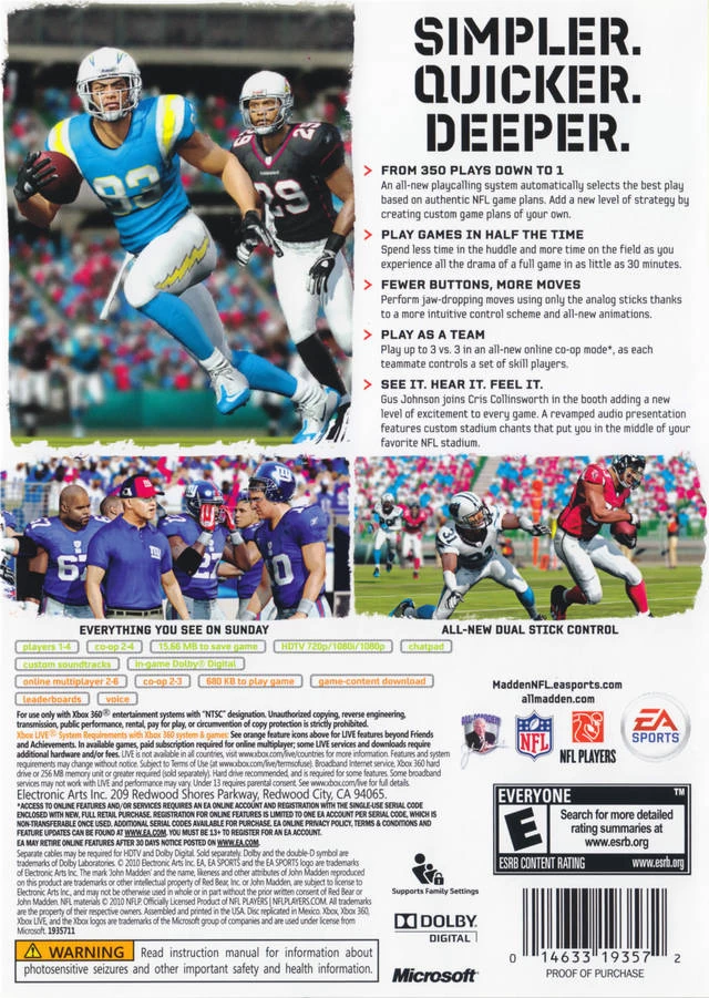 Madden NFL 11 cover