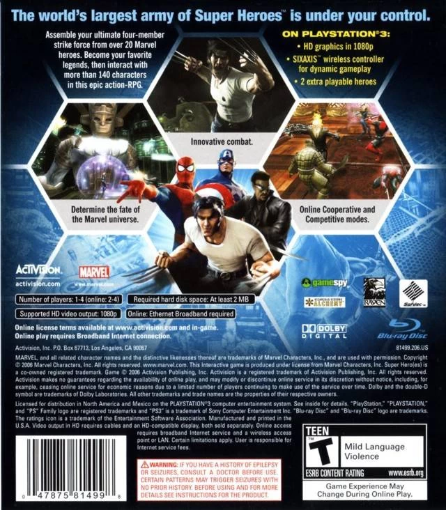 Capa do jogo Marvel Ultimate Alliance