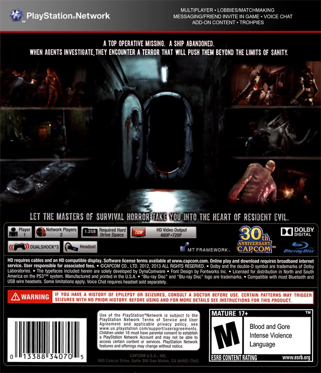 Resident Evil: Revelations cover