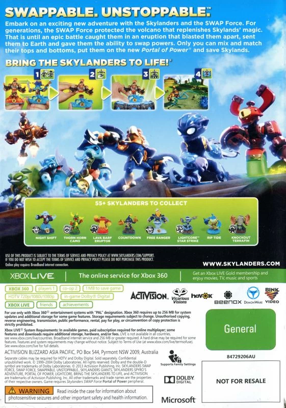 Capa do jogo Skylanders: Swap Force