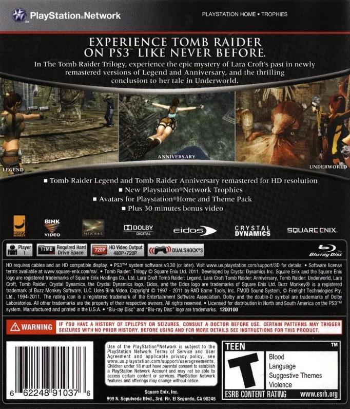 Capa do jogo The Tomb Raider Trilogy