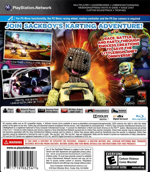 Capa do jogo LittleBigPlanet Karting