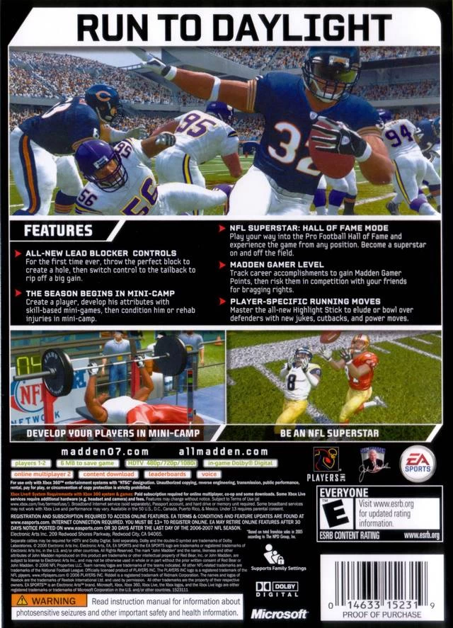 Madden NFL 07 cover