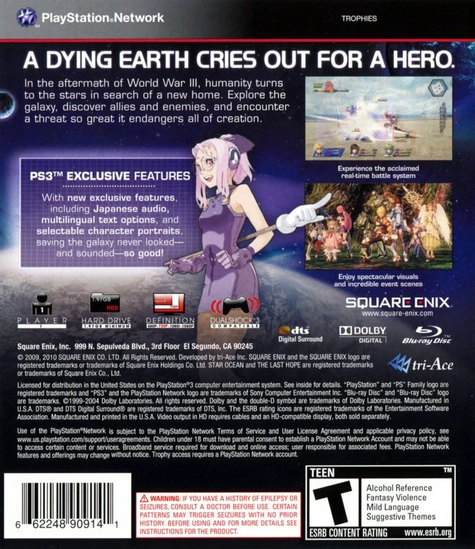 Capa do jogo Star Ocean: The Last Hope - International