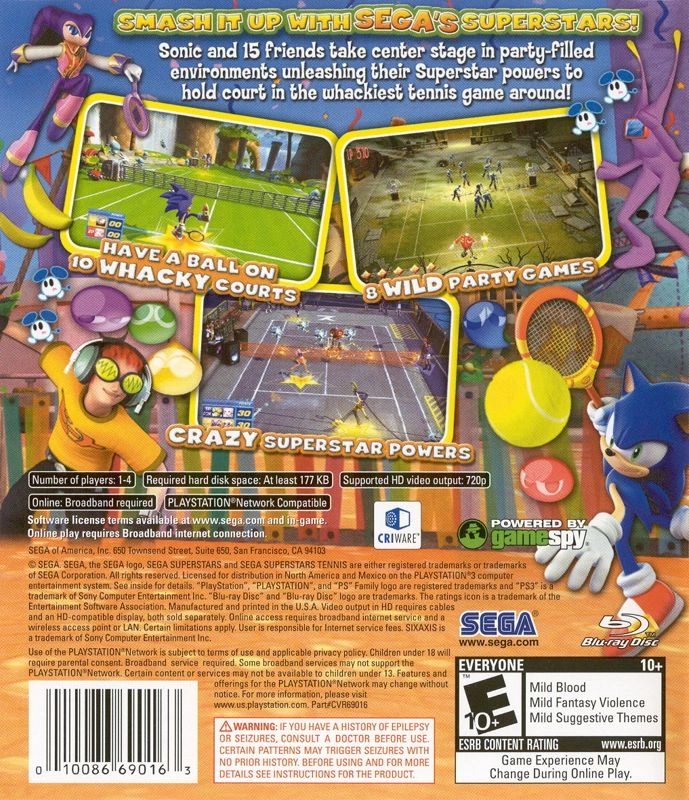 Capa do jogo SEGA Superstars Tennis