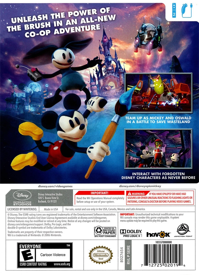 Capa do jogo Epic Mickey 2: The Power of Two