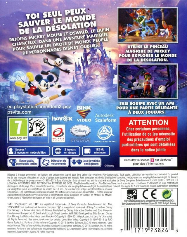 Capa do jogo Epic Mickey 2: The Power of Two