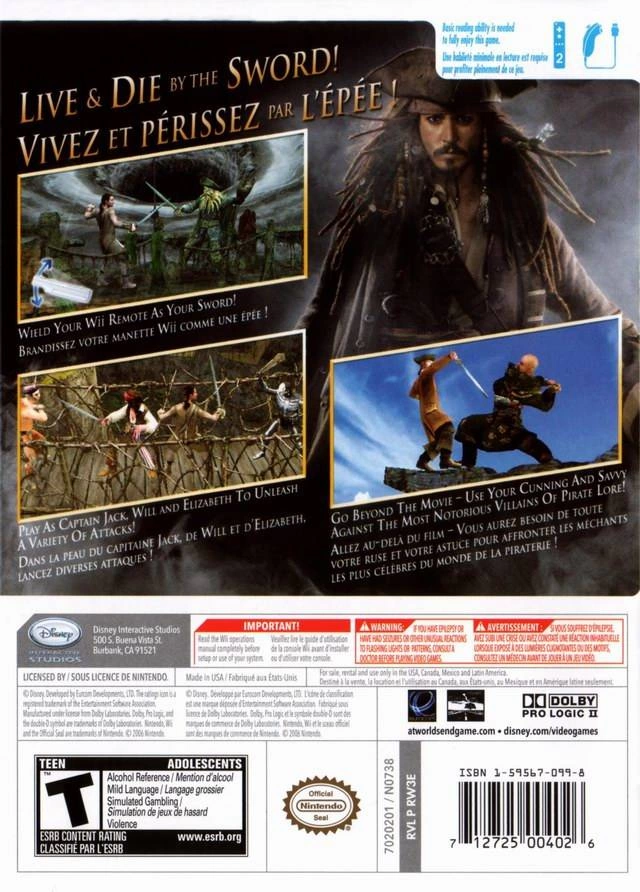 Capa do jogo Pirates of the Caribbean: At Worlds End