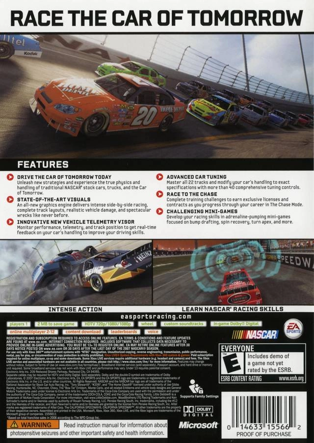 Capa do jogo NASCAR 08