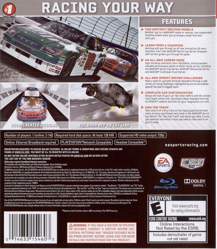 Capa do jogo NASCAR 09