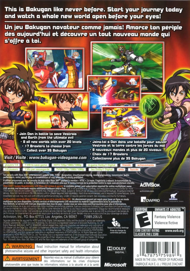 Capa do jogo Bakugan: Battle Brawlers