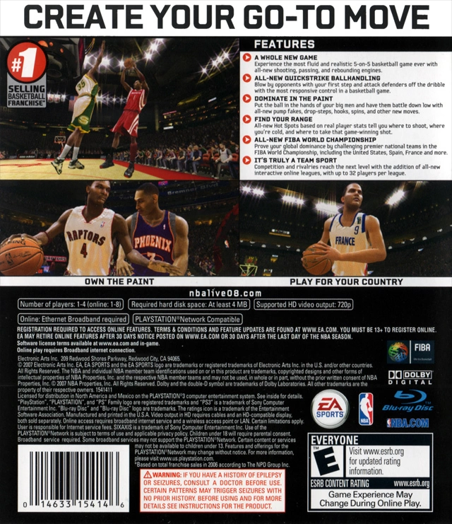 NBA Live 08 cover