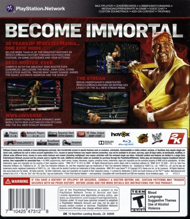 WWE 2K14 cover