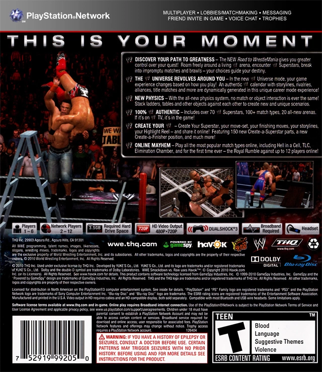 Capa do jogo WWE Smackdown vs. Raw 2011