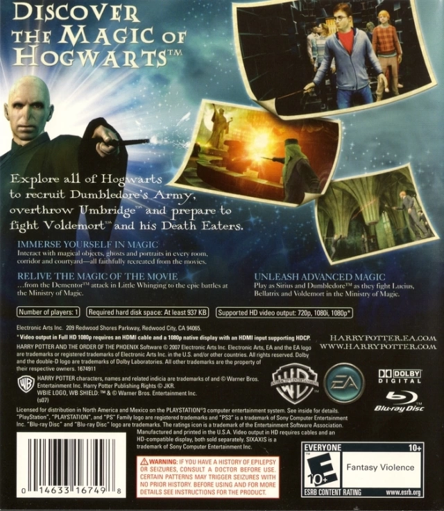 Capa do jogo Harry Potter and the Order of the Phoenix