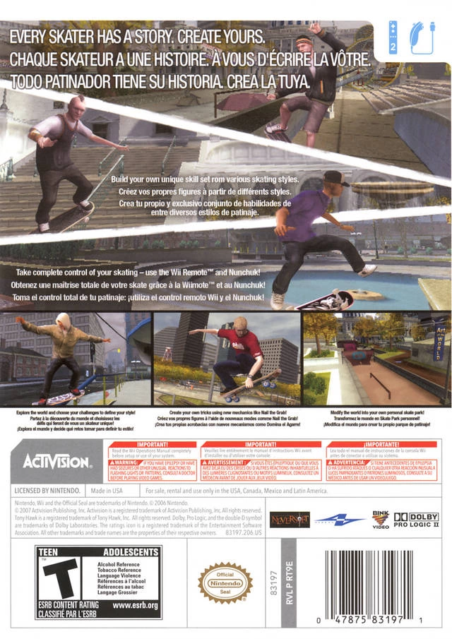 Capa do jogo Tony Hawks Proving Ground