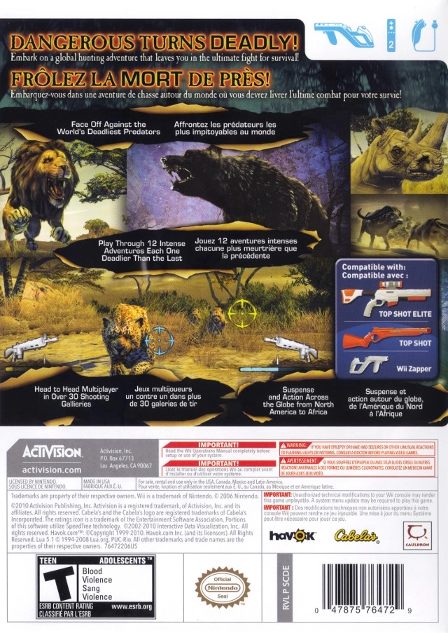 Capa do jogo Cabelas Dangerous Hunts 2011