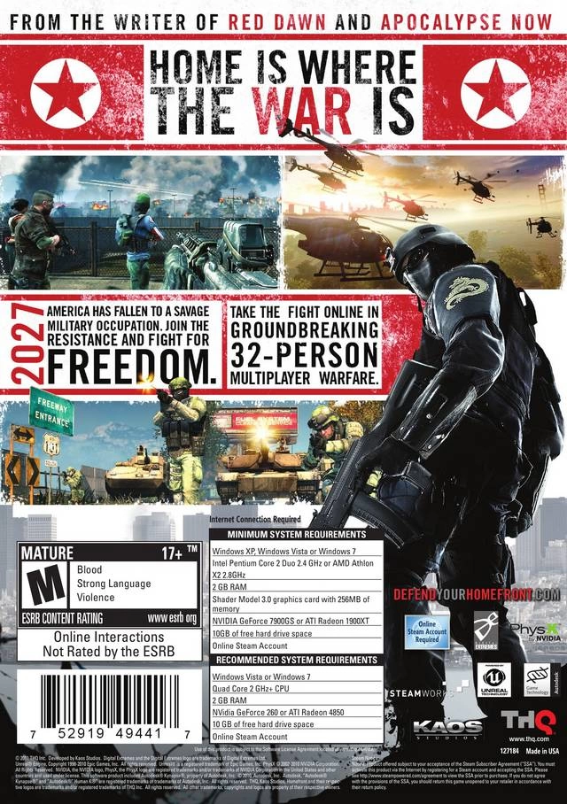 Capa do jogo Homefront